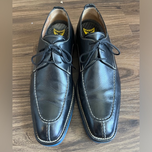 Michael Toschi Berta Split Toe Shoes Black/ Blue Sole - Picture 2 of 7